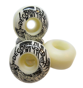 Freestyle Skateboard Wheels, Mantis 53mm, 98A White
