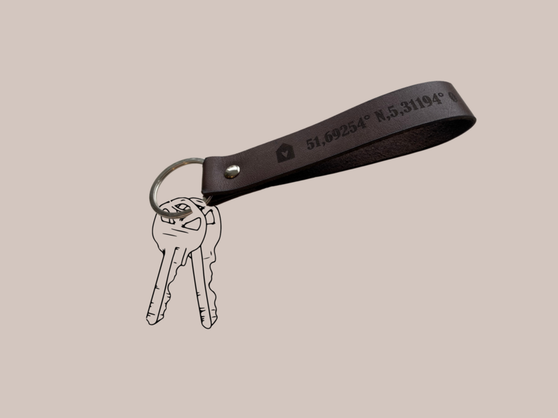 Leren sleutelhanger
