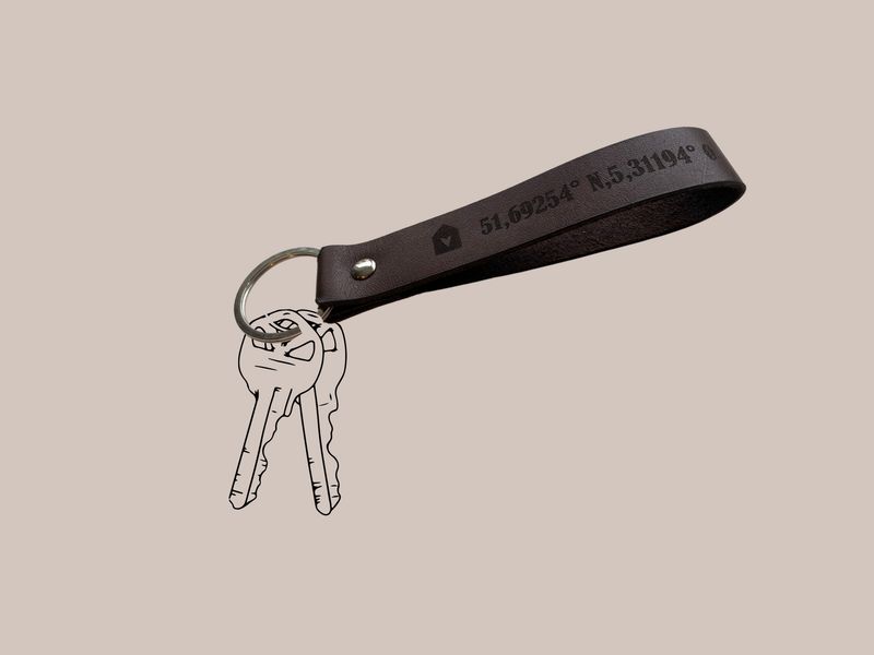 Leren sleutelhanger