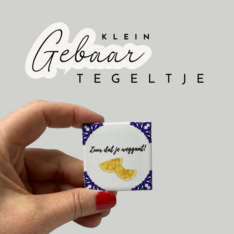 Zuur dat je weggaat!