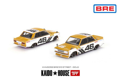 KAIDOHOUSE x MINI GT BRE Datsun 510 Pro Street Gold (KHMG052)
