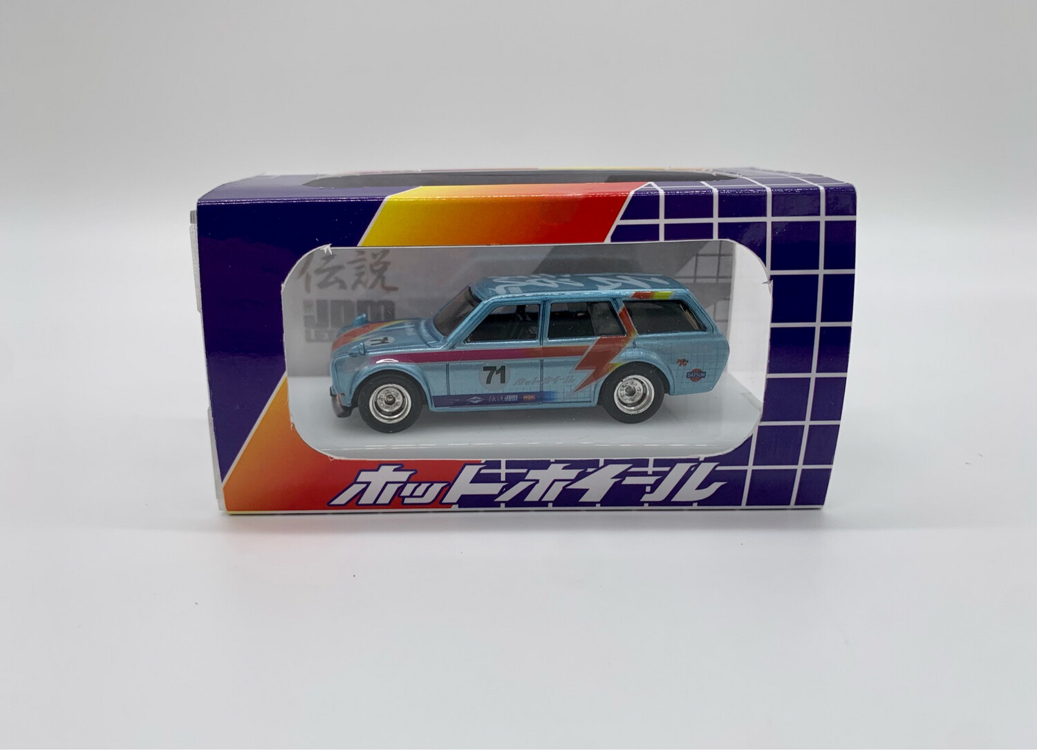 Datsun 510 Wagon Retrowave JDM Custom with Acrylic Display Casing