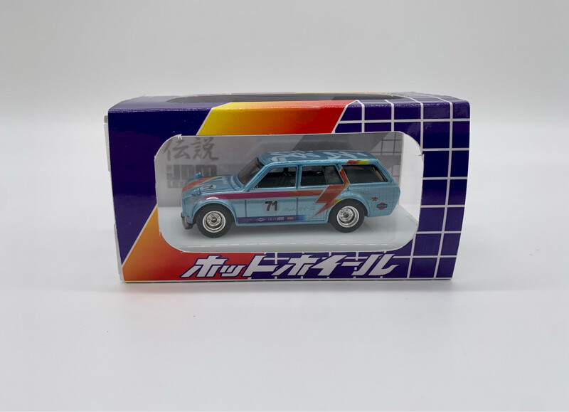 Datsun 510 Wagon Retrowave JDM Custom with Acrylic Display Casing