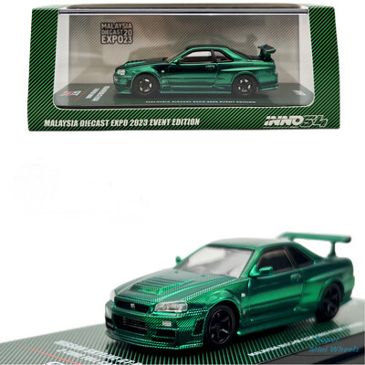 INNO64 Nissan Skyline GT-R34 Black Carbon Chase Emerald in Box