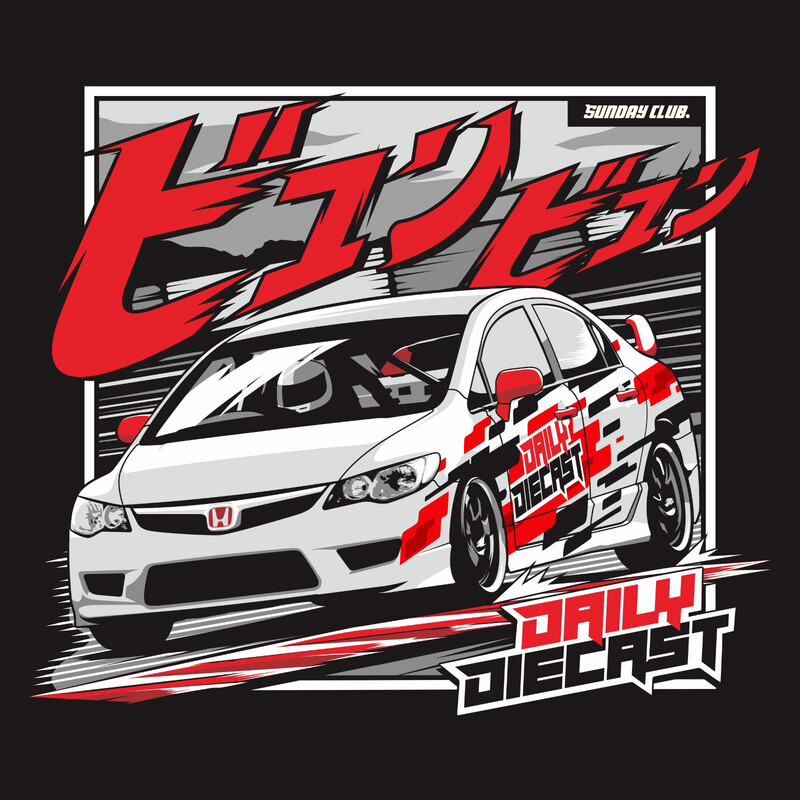 DAILY DIECAST x SUNDAY CLUB Civic FD2R Cotton Tee