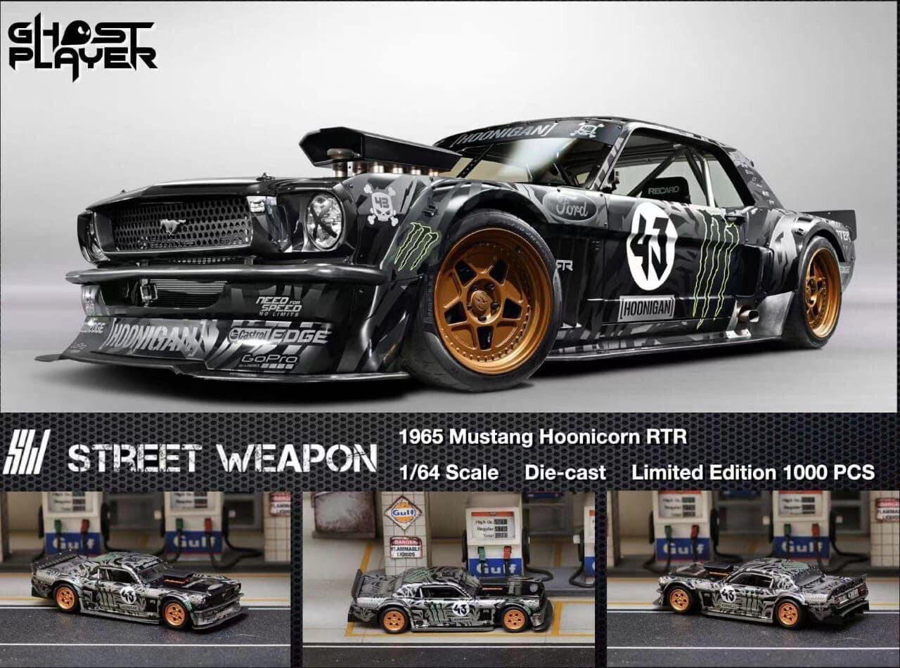 Street Weapon 1/64 Hoonigan 1965 Mustang Hoonicorn RTR Diecast Model Car