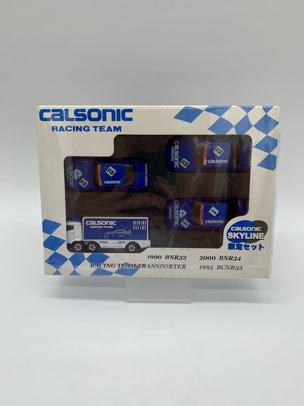 Image 188: Team Calsonic Racing Team Commemorative Box Set with Transporter Set Event Tomica