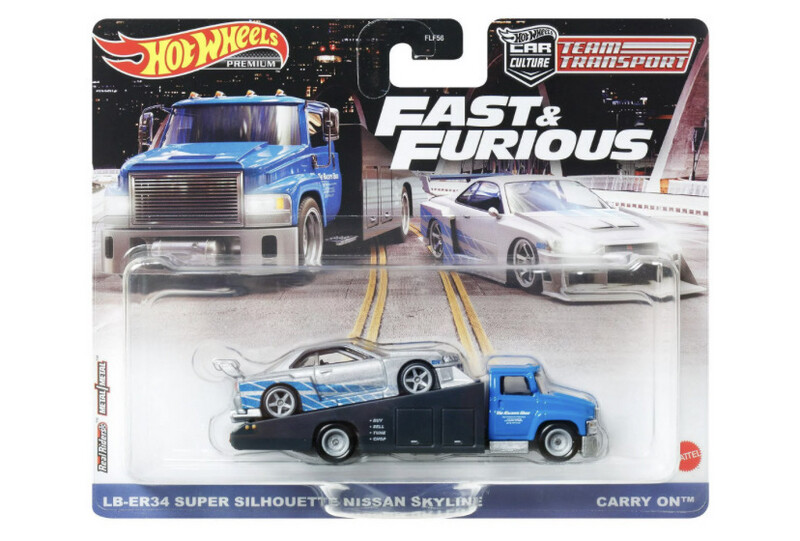2023 Walmart Exclusive Hot Wheels Fast &amp; Furious Team Transport LB-ER34 Super Silhouette Nissan Skyline