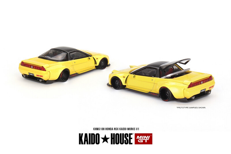 KAIDOHOUSE x MINI GT Honda NSX Kaido Works V1 Yellow (KHMG108)