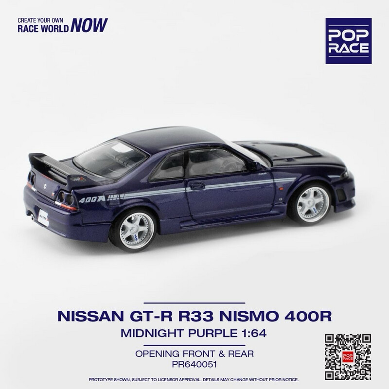 POP RACE Nissan GT-R33 Nismo Classic Midnight Purple (PR64-51)
