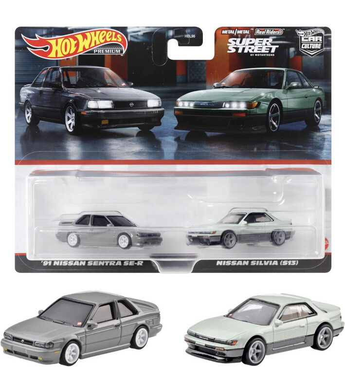 Hot Wheels Twin Pack Car Culture Super Street by Motortrend Nissan Silvia S13 &amp; Nissan Sentra SE-R