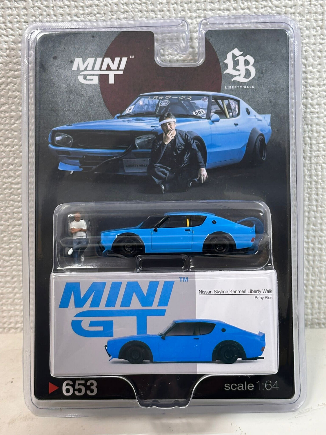 #653 MINI GT x Liberty Walk Nissan Skyline Kenmeri Baby Blue | 2024 Tokyo Auto Salon