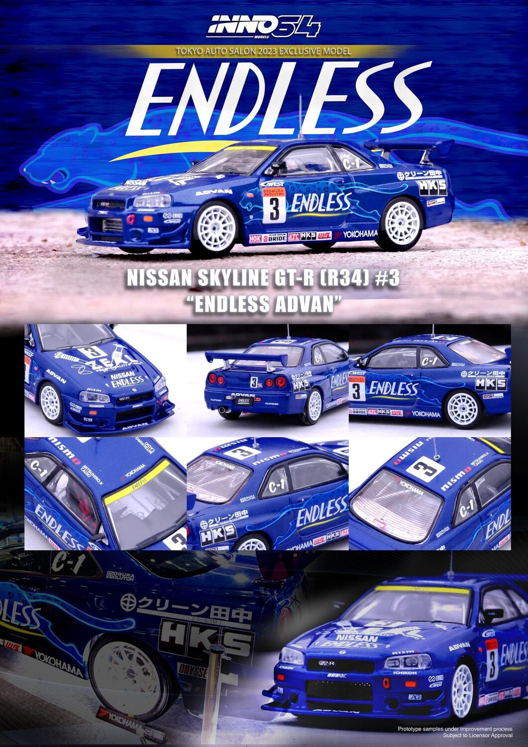 [PREORDER] TAS Tokyo Auto Salon 2024 INNO64 Nissan Skyline GTR34 3