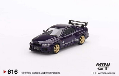 #616 MINI GT Nissan Skyline GT-R (R34) Tommykaira R-z Midnight Purple