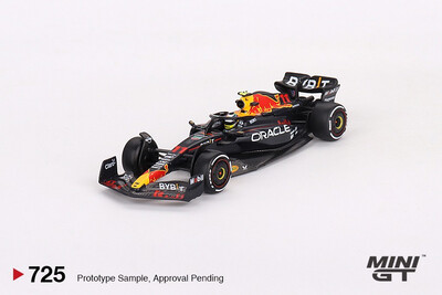 [PREORDER] #725 MINI GT Oracle Red Bull Racing RB19 #1 Max Verstappen 2023 F1 2023 Bahrain GP Winner