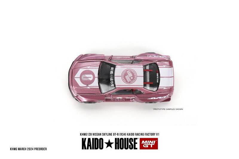 KAIDOHOUSE Nissan Skyline GT-R (R34) KAIDO RACING FACTORY V1 Pink (KHMG128)