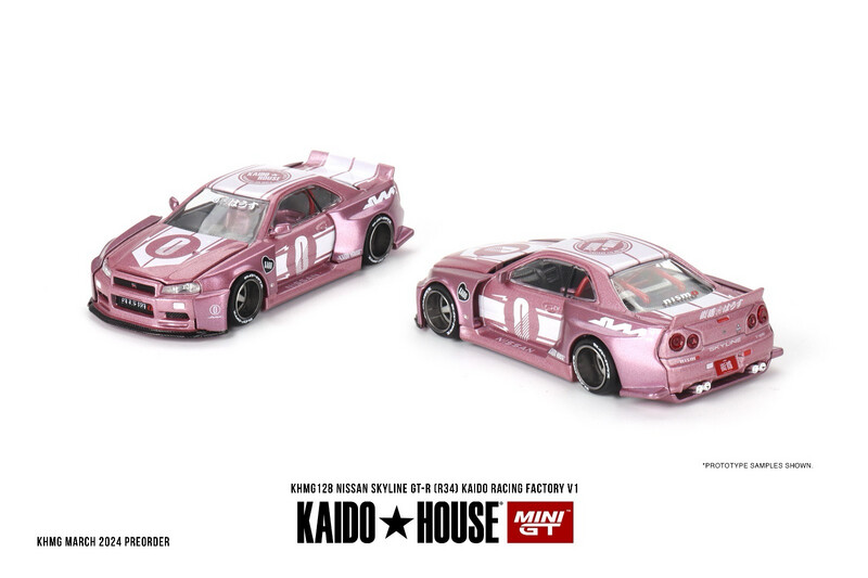 KAIDOHOUSE Nissan Skyline GT-R (R34) KAIDO RACING FACTORY V1 Pink (KHMG128)