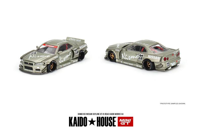 Image 150: KAIDOHOUSE Nissan Skyline GT-R (R34) Kaido Works V4 Green (KHMG103)