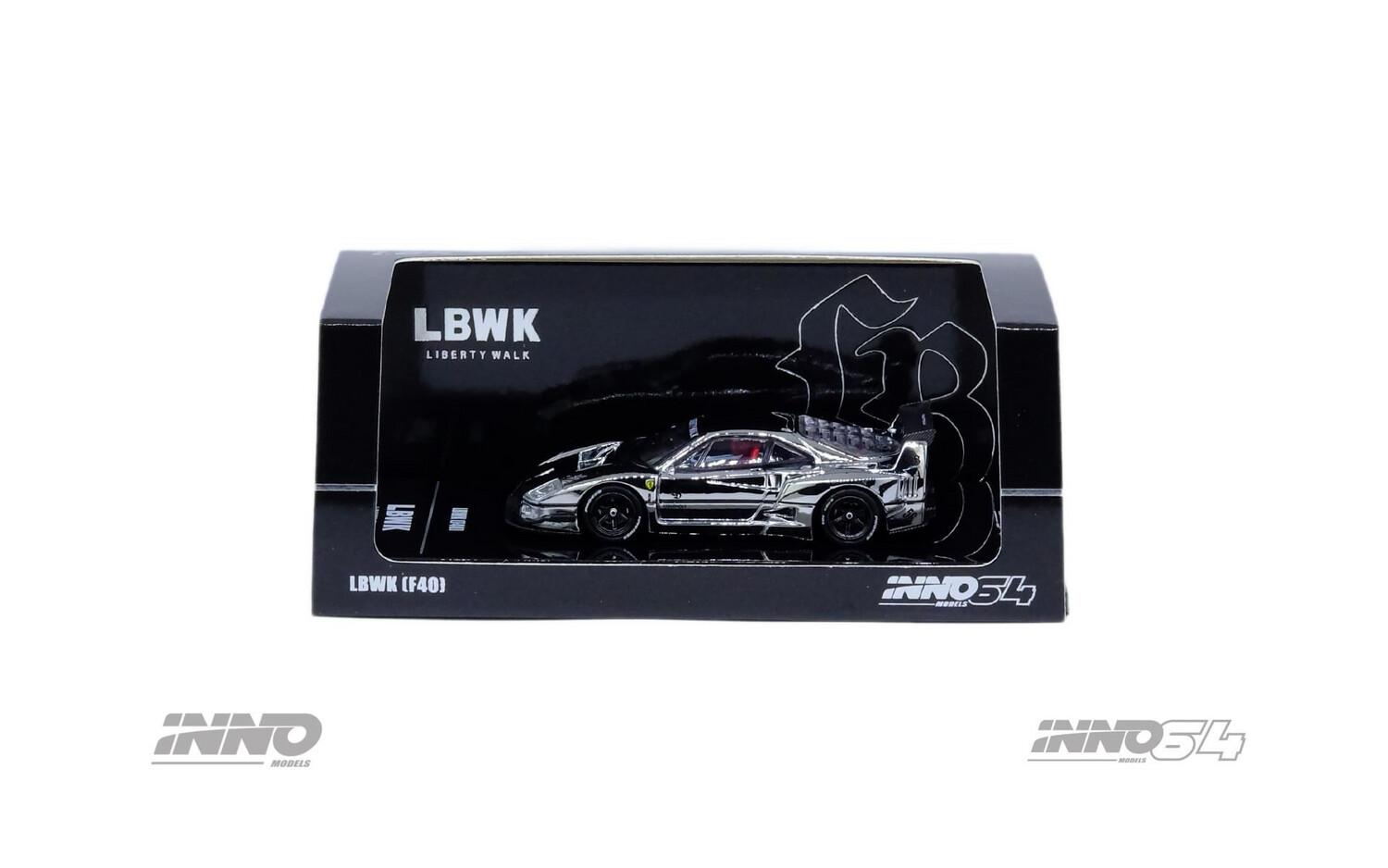 2024 HEC Hobby Expo China INNO64 LBWK F40 Silver Chrome | Chance of Chase