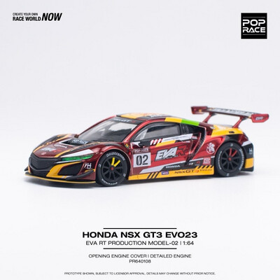 [PREORDER] POP RACE HONDA NSX GT3 EVO22 EVA RT PRODUCTION MODEL 02 RED