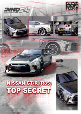 [PREORDER] INNO64 Malaysia Diecast Expo 2024 MDX Nissan GT-R35 Top Secret Silver