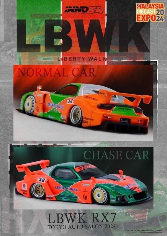 INNO64 Malaysia Diecast Expo 2024 MDX Mazda RX-7 LBWK Tokyo Auto Salon