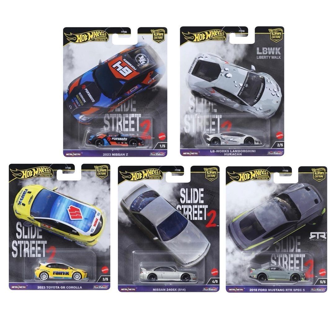 2024 Hot Wheels Premium Car Culture Slide Street 2 Set of 5 2024 Hot Wheels Premium Car Culture Slide Street 2 Set of 5
