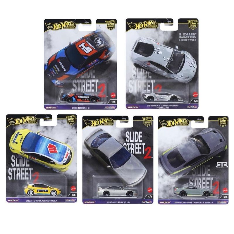 2024 Hot Wheels Premium Car Culture Slide Street 2 Set of 5