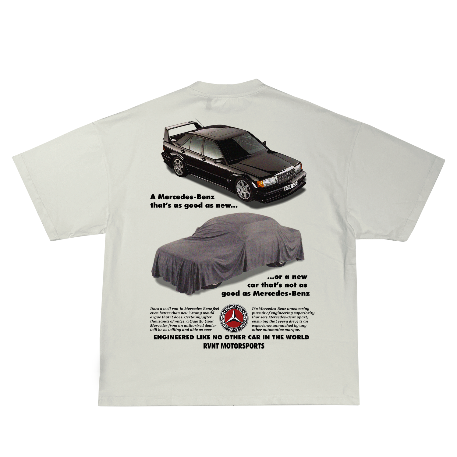 RVNT Motorsports Benz 190E Off White Tee