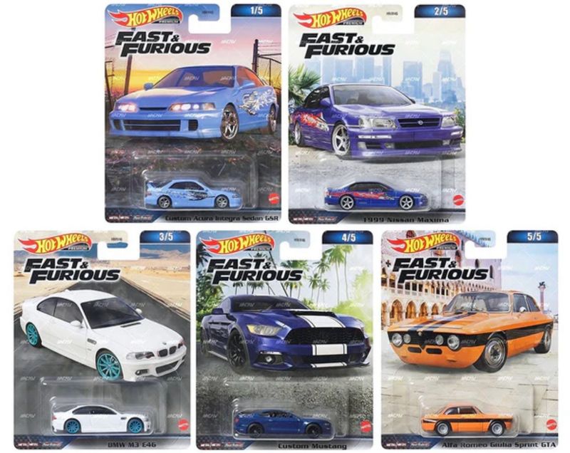 2023 Hot Wheels Premium Fast &amp; Furious Mix C Full Set of 5