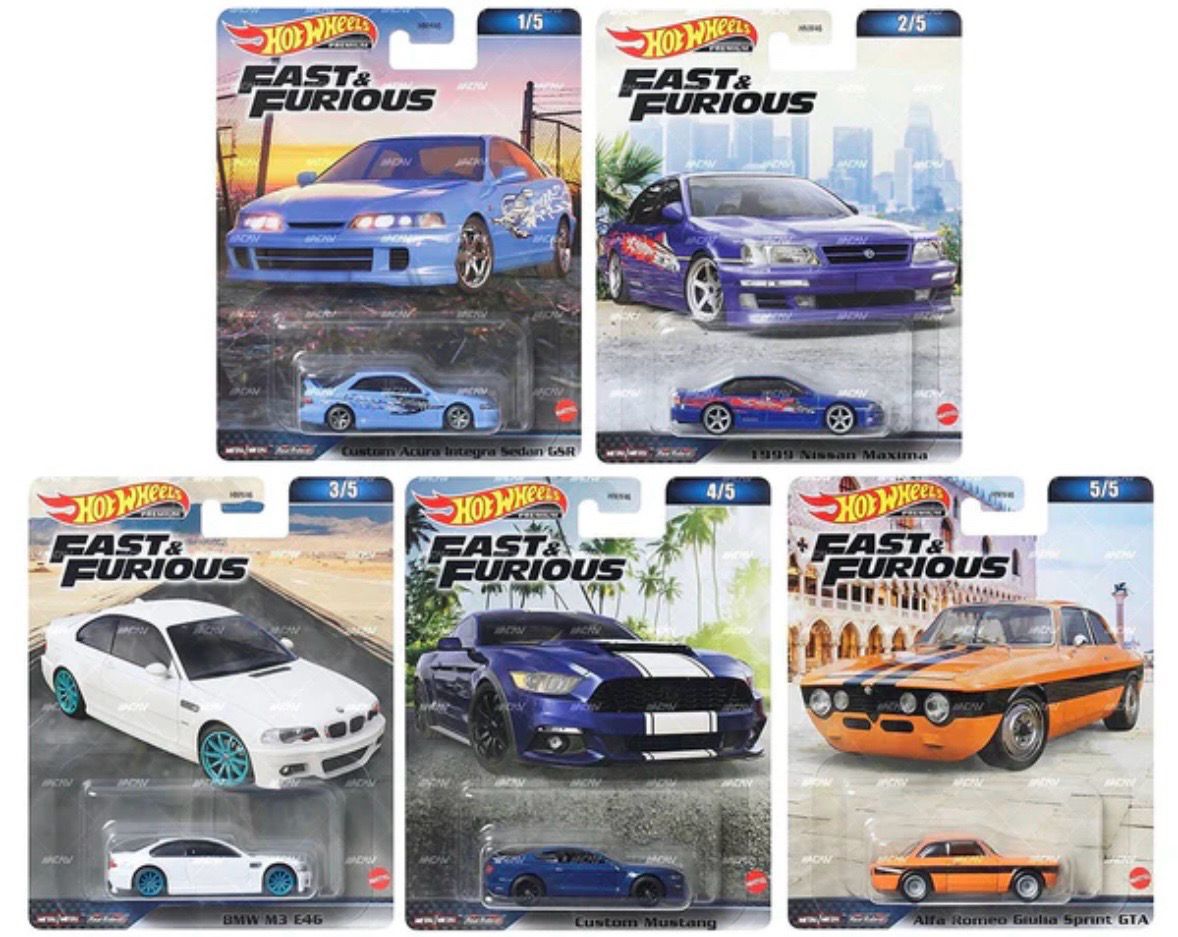 2023 Hot Wheels Premium Fast &amp; Furious Mix C Full Set of 5