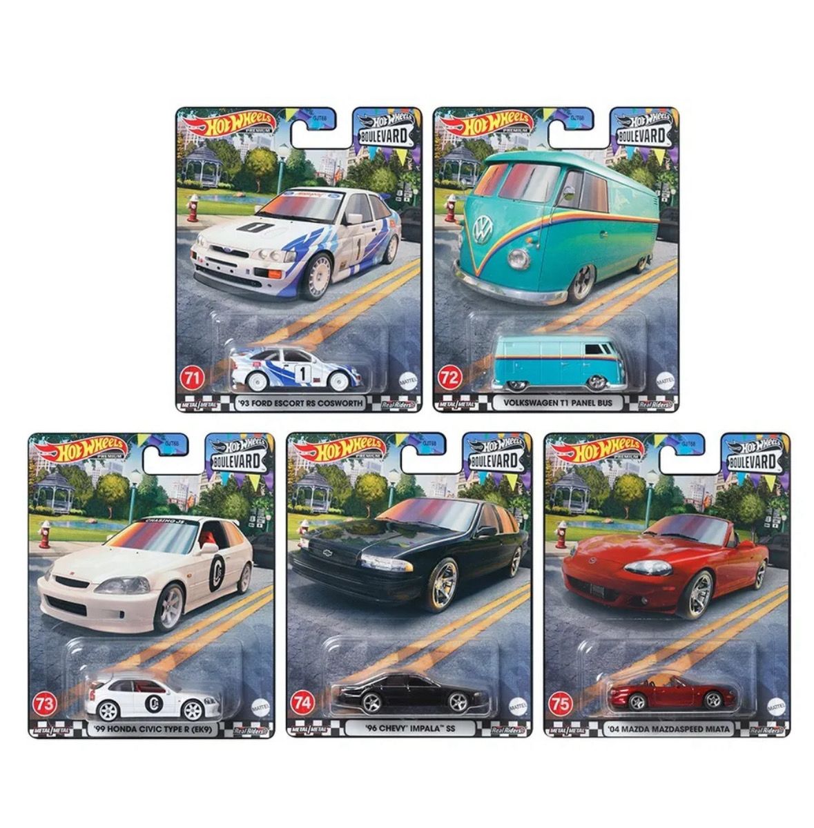 2023 Hot Wheels Boulevard Mix Q Set of 5