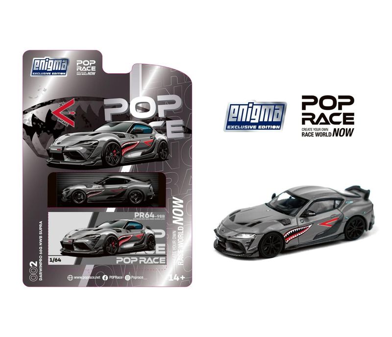 [PREORDER] POP RACE X ENIGMA DarwinPro 66G NWB Supra Grey Metallic Blister Card (PR64-98B)