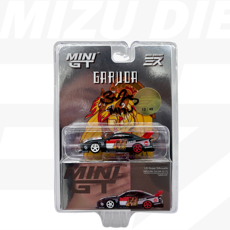 MIZU Diecast x MINI GT LB Super Silhouette Nissan Silvia (S15) “Garuda” | SIGNED EXCLUSIVE