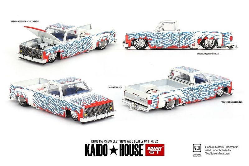 KAIDOHOUSE Chevrolet Silverado Dually on Fire V2 (KHMG157)