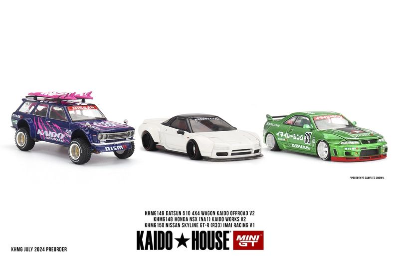 KAIDOHOUSE MINI GT Nissan Skyline GT-R (R33) IMAI Racing V1 Green (KHMG150)