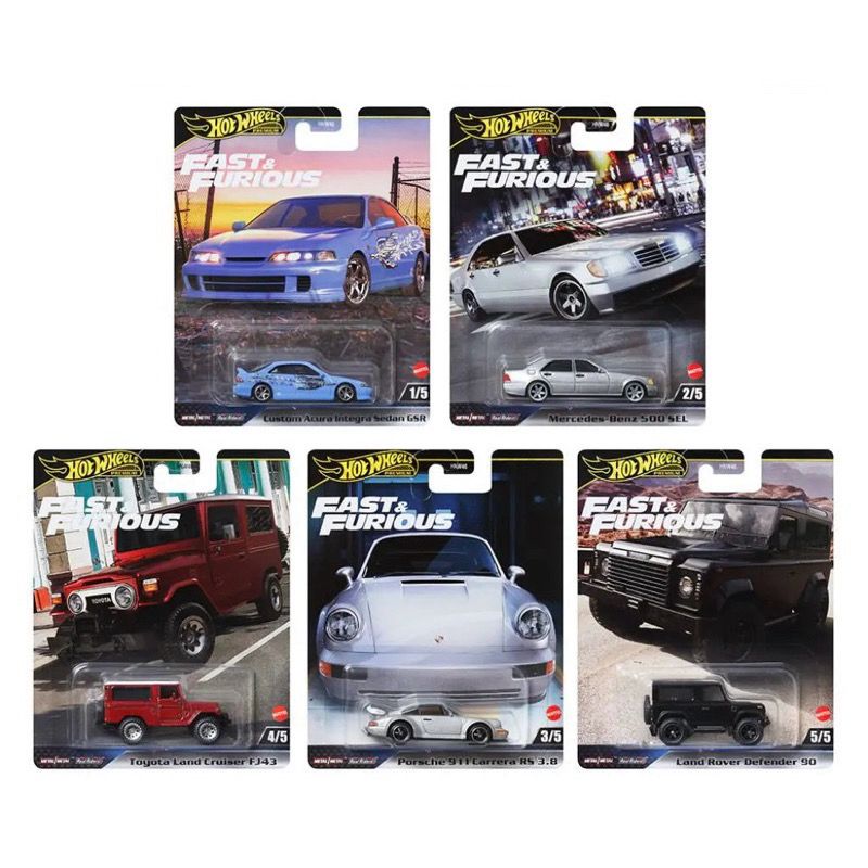 2024 Hot Wheels Premium Fast &amp; Furious Case G Set of 5