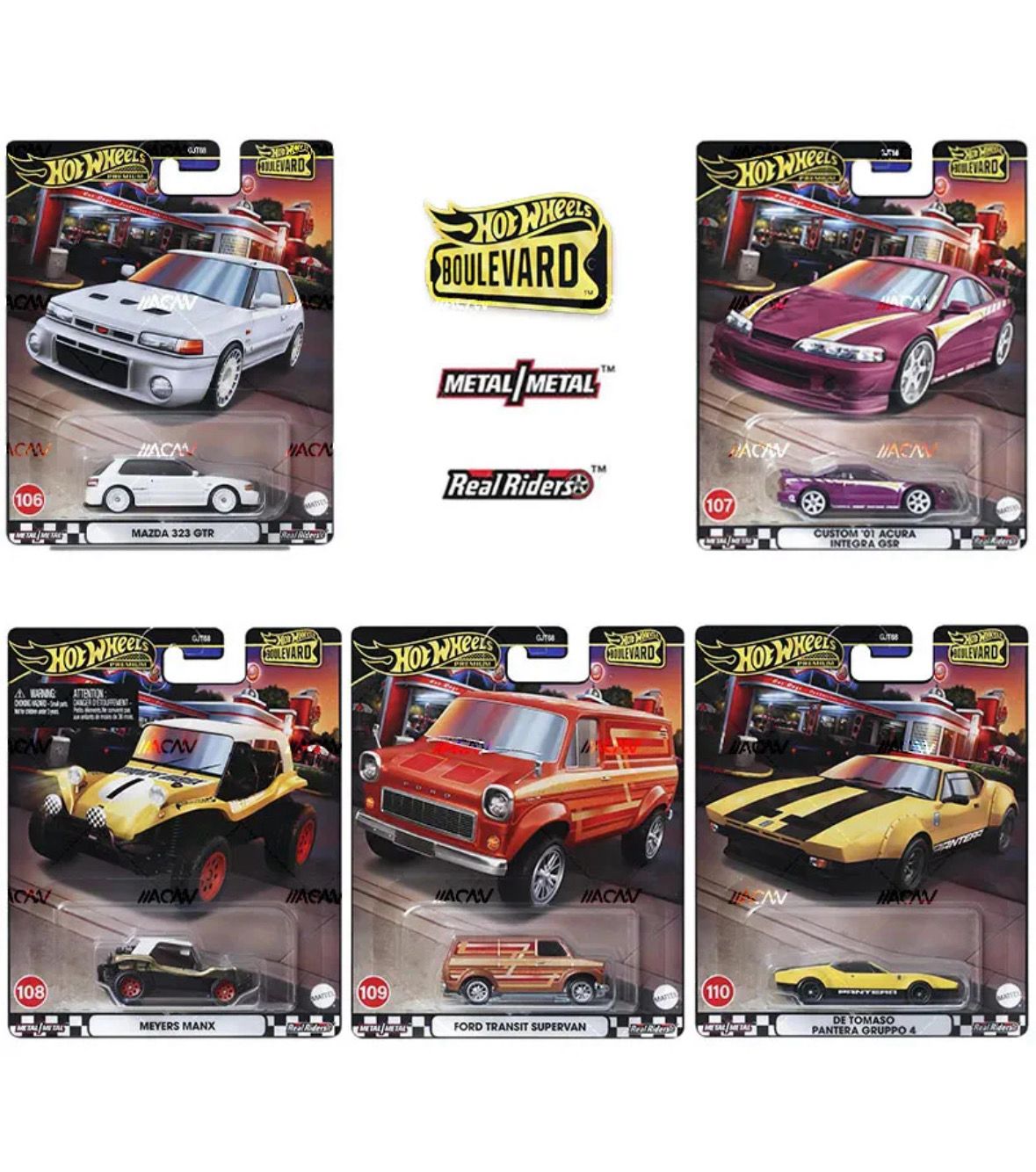 2024 Hot Wheels Boulevard Mix 4 Set of 5