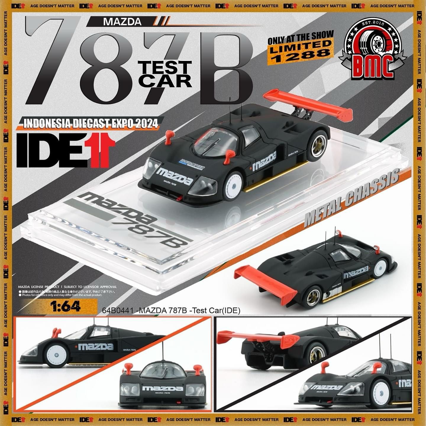 BMC Model Mazda 787B Test Car Black | 2024 Indonesia Diecast Expo IDE11 Exclusive