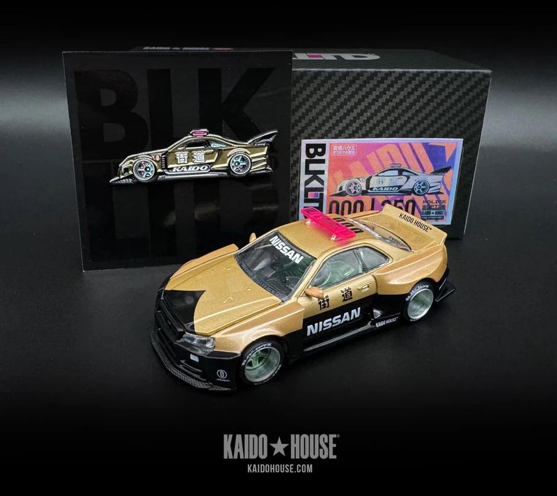 KAIDOHOUSE BLK LTD Nissan Skyline GT-R (R34) Kaidoworks V2 Aero Police Copper (KHMG132) | Sealed