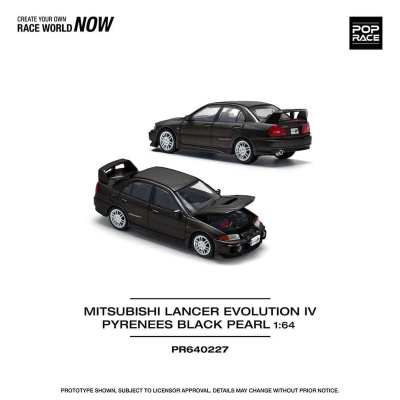 Image 147: [PREORDER] POP RACE Mitsubishi IV Pyrenees Black Pearl (PR64-227)