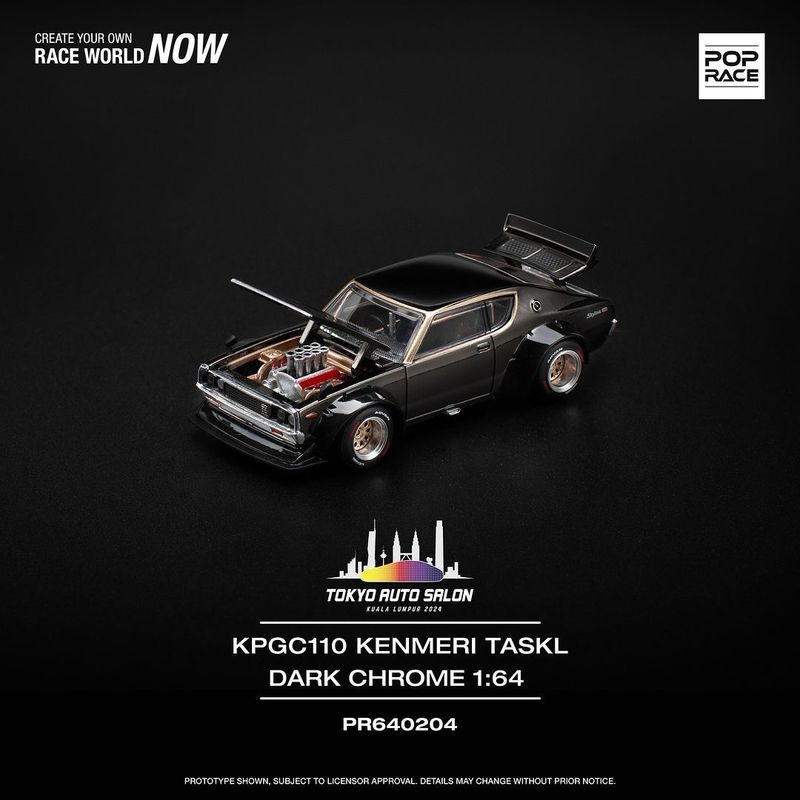 POP RACE KPGC110 Kenmerie Dark Chrome (PR64-204) | 2024 TAS Tokyo Autosalon KL