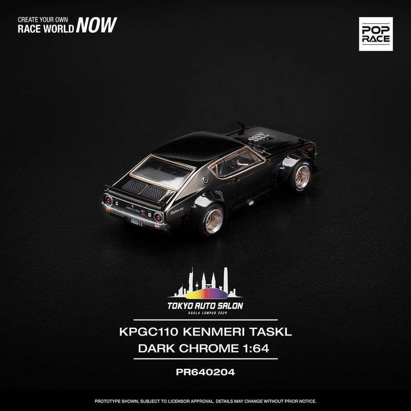 POP RACE KPGC110 Kenmerie Dark Chrome (PR64-204) | 2024 TAS Tokyo Autosalon KL
