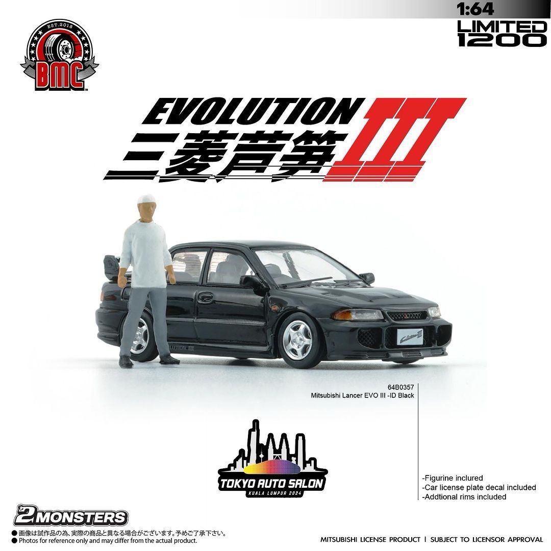 2024 TAS Tokyo Autosalon KL BMC Models Mitsubishi Lancer Evo III (Black)