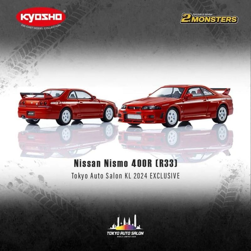 KYOSHO Nissan Nismo 400R (R33) Red Exclusive with MOTN Lighting Function | 2024 TAS Tokyo Autosalon KL