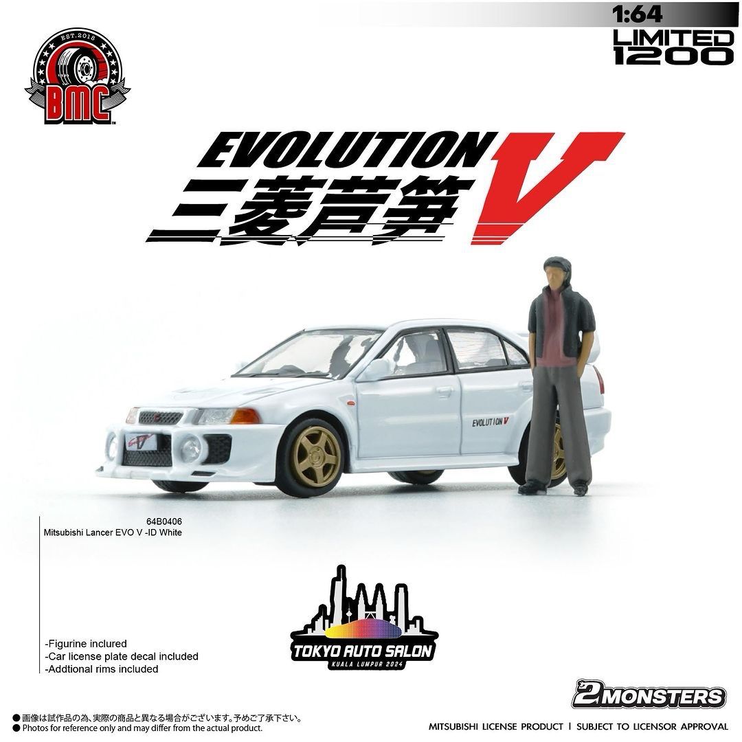 2024 TAS Tokyo Autosalon KL BMC Models Mitsubishi Lancer Evo V (White)