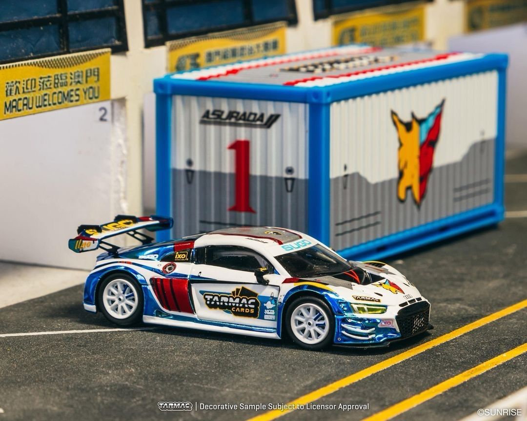[PREORDER] Tarmac Works x Cyber Formula Audi R8 LMS GT3 Evo II | 2024 Macau GP Presentation