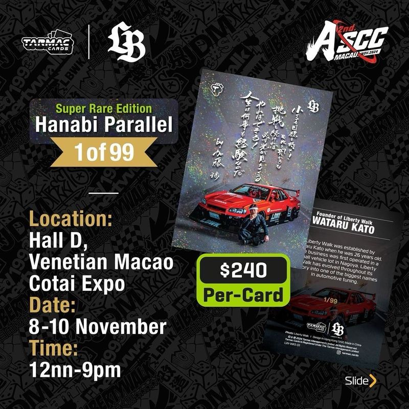 Tarmac Cards Liberty Walk Hanabi Parallel Macao Limited Edition | 99pcs