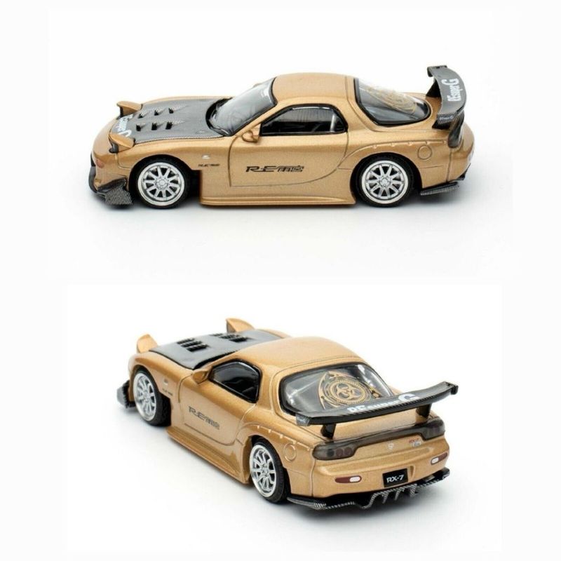 POP RACE Mazda RX-7 RE Amemiya Gold (PR64-129) | 2024 Bangkok Auto Salon