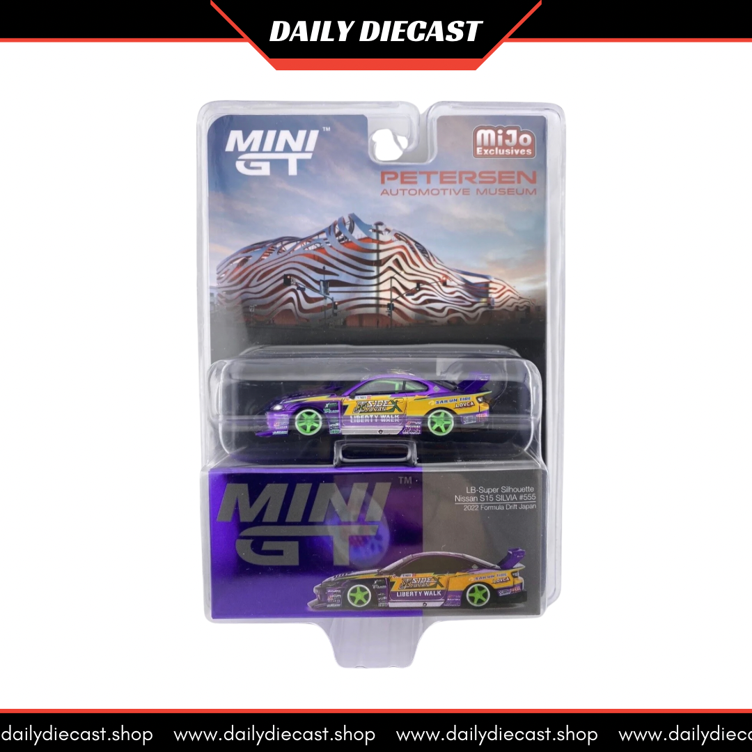 #555 MINI GT LB-Super Silhouette Nissan S15 Silvia 2022 Formula Drift Japan | Peterson Museum Exclusive